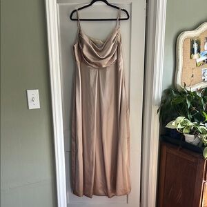 Elegant Cream Spaghetti Strap Dress